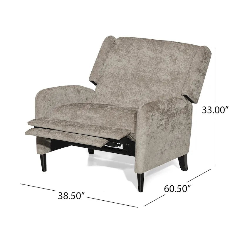Oversized Textured Fabric Pushback Recliner, Cozy Recliner for Living Room