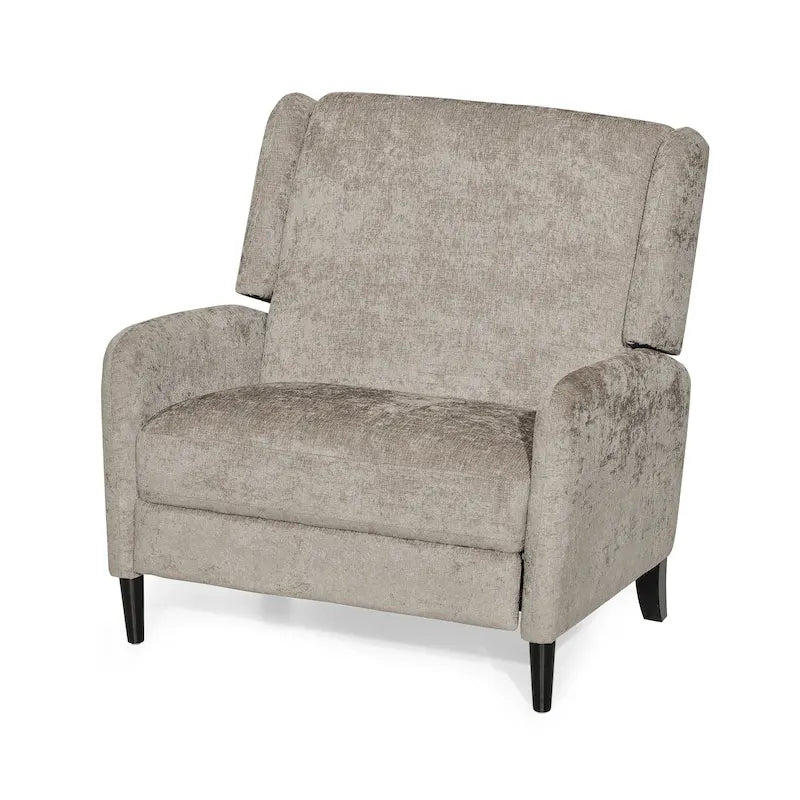 Oversized Textured Fabric Pushback Recliner, Cozy Recliner for Living Room