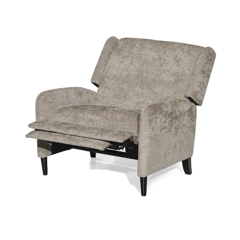 Oversized Textured Fabric Pushback Recliner, Cozy Recliner for Living Room