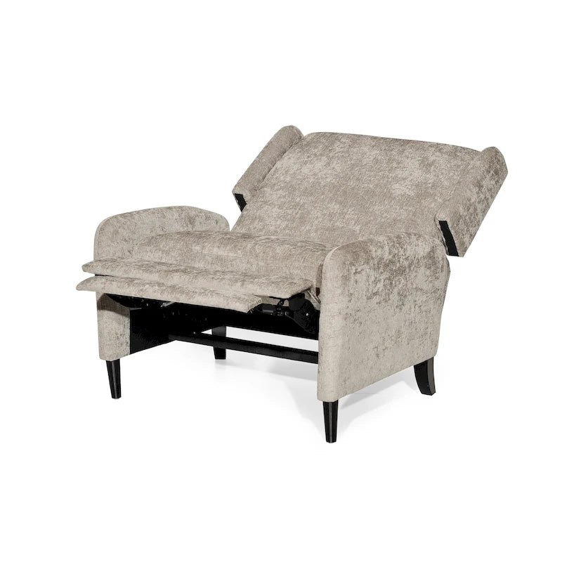 Oversized Textured Fabric Pushback Recliner, Cozy Recliner for Living Room