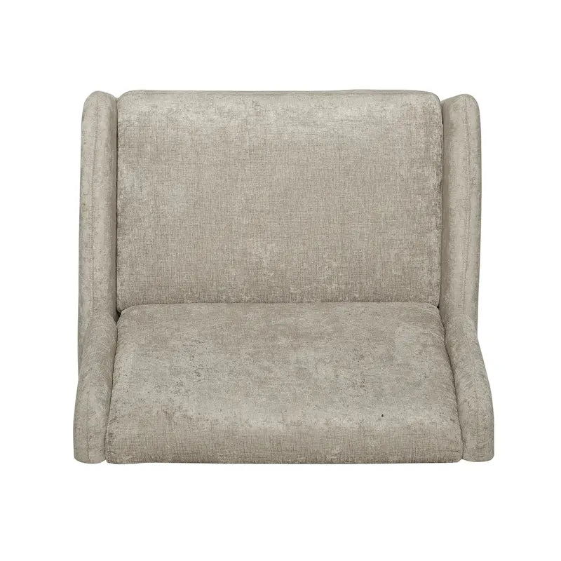 Oversized Textured Fabric Pushback Recliner, Cozy Recliner for Living Room