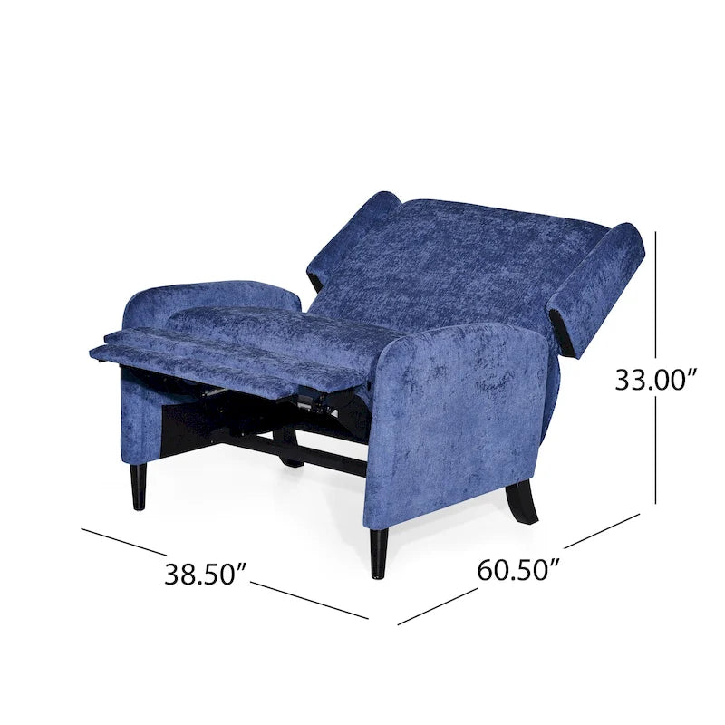 Oversized Textured Fabric Pushback Recliner, Cozy Recliner for Living Room