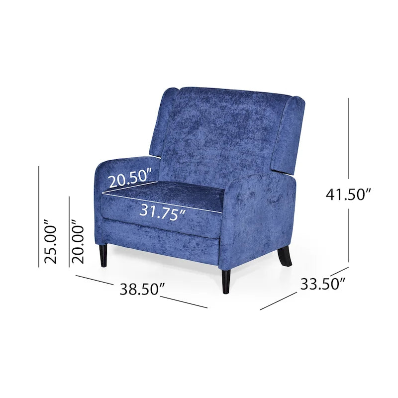 Oversized Textured Fabric Pushback Recliner, Cozy Recliner for Living Room