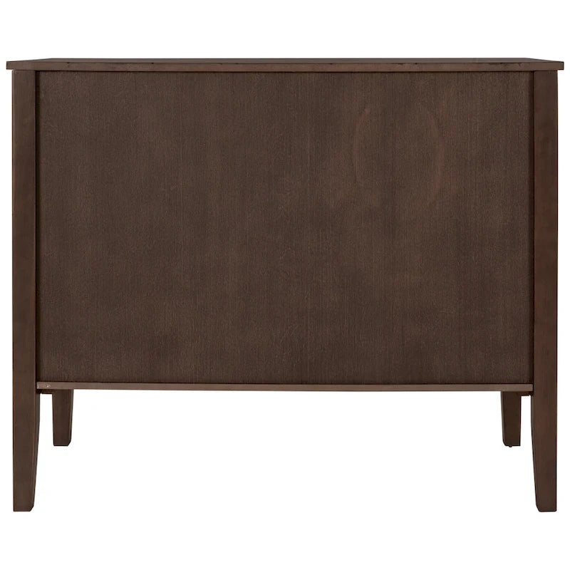 Adjustable Shelf Storage Sideboard with Retro Metal Handles and Pinewood Legs for Living Room, Study