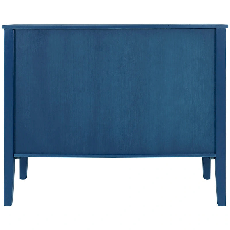 Adjustable Shelf Storage Sideboard with Retro Metal Handles and Pinewood Legs for Living Room, Study