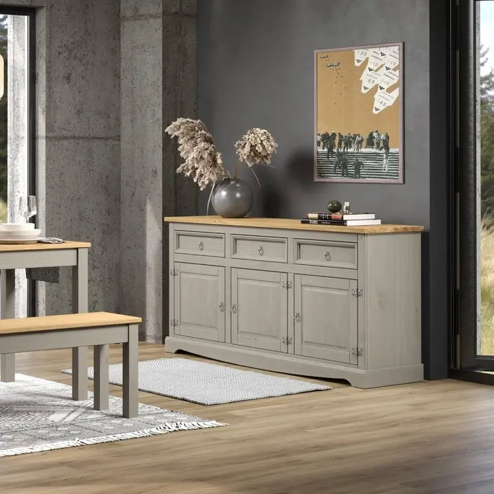 Buffet bas de style rustique 65 po - Collection Corona