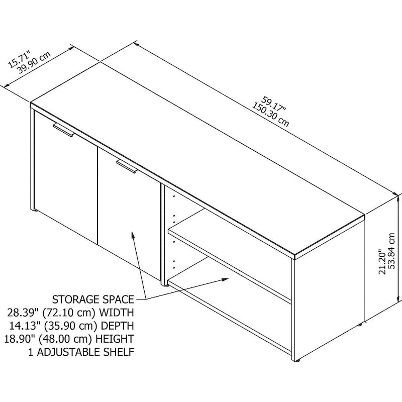 Low Storage Cabinet with Doors