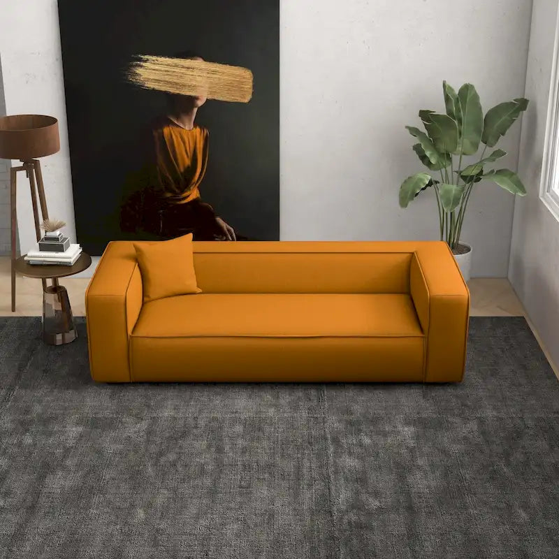 Mid Century Modern Furniture Style French Boucle Living Room Sofa