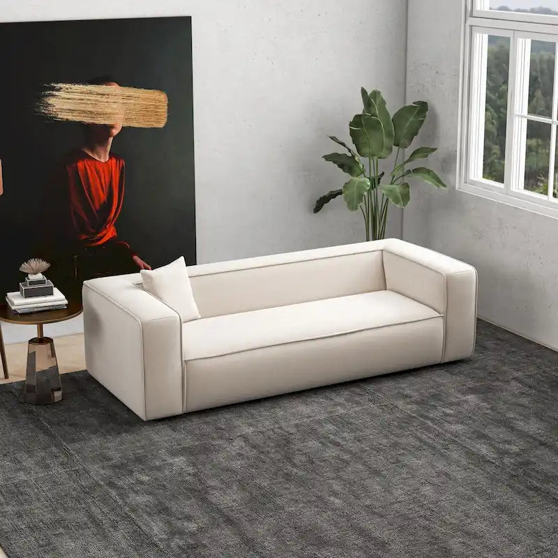 Mid Century Modern Furniture Style French Boucle Living Room Sofa