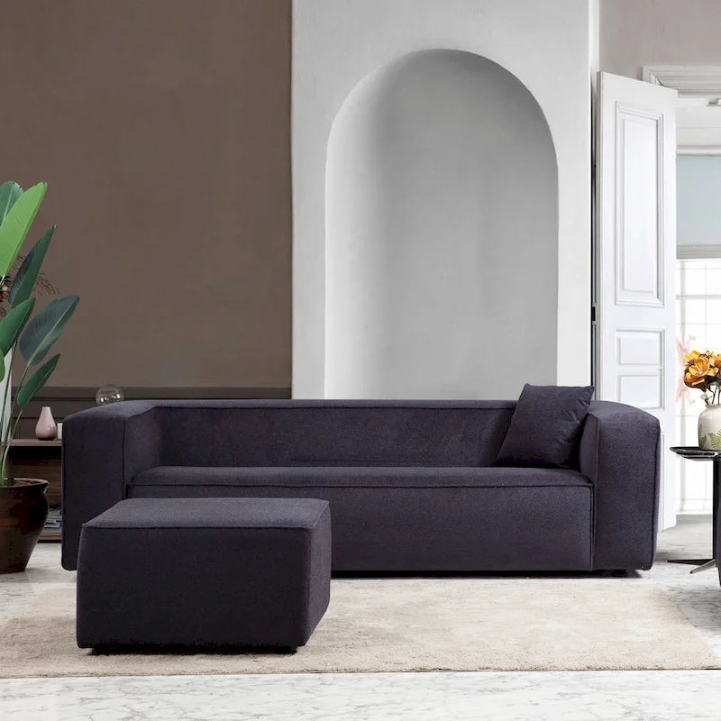 Mid Century Modern Furniture Style French Boucle Living Room Sofa