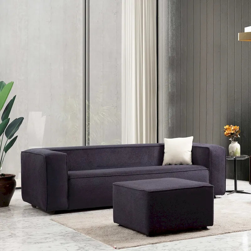 Mid Century Modern Furniture Style French Boucle Living Room Sofa
