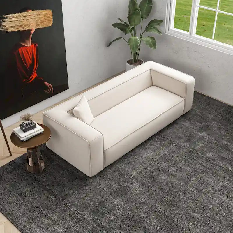 Mid Century Modern Furniture Style French Boucle Living Room Sofa