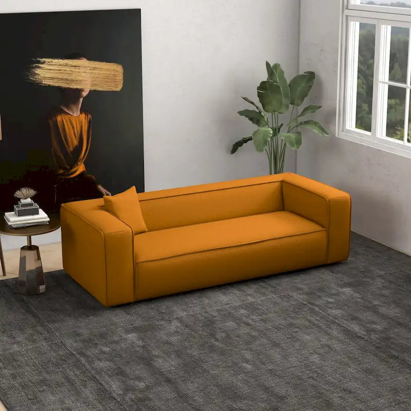 Mid Century Modern Furniture Style French Boucle Living Room Sofa