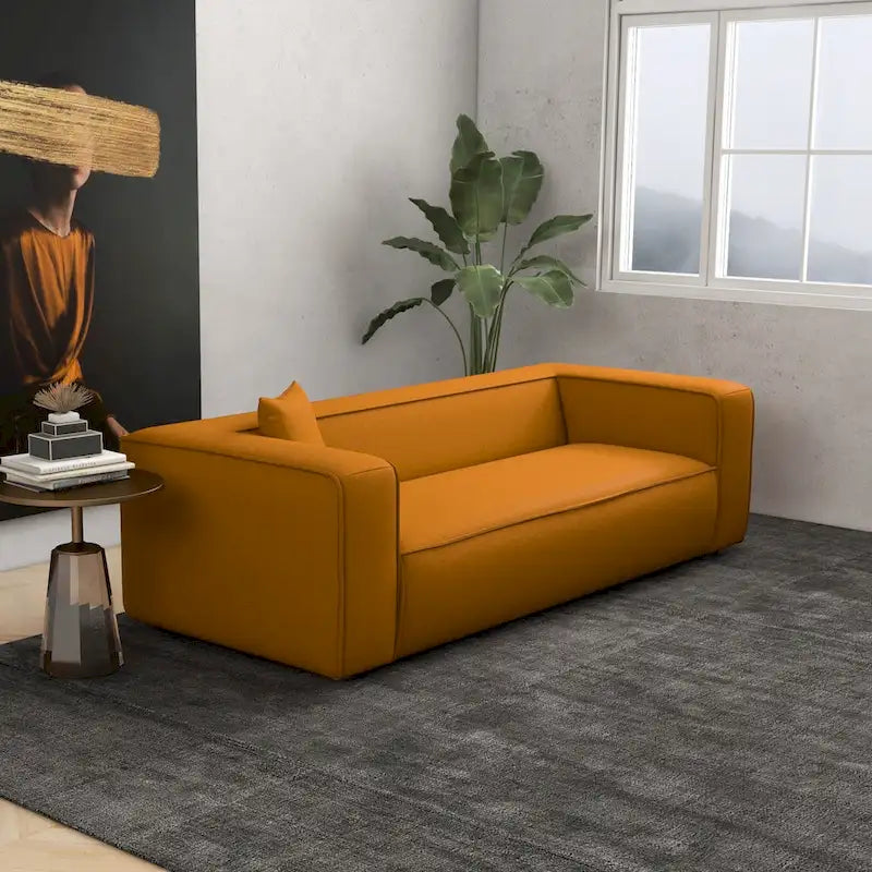 Mid Century Modern Furniture Style French Boucle Living Room Sofa