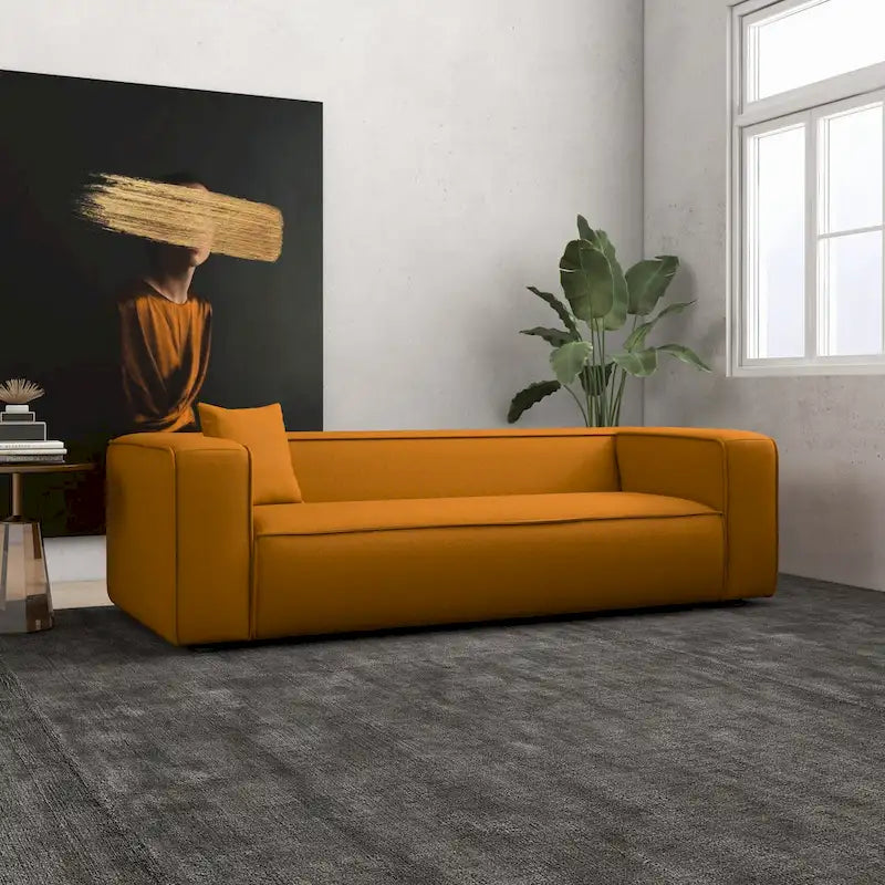 Mid Century Modern Furniture Style French Boucle Living Room Sofa