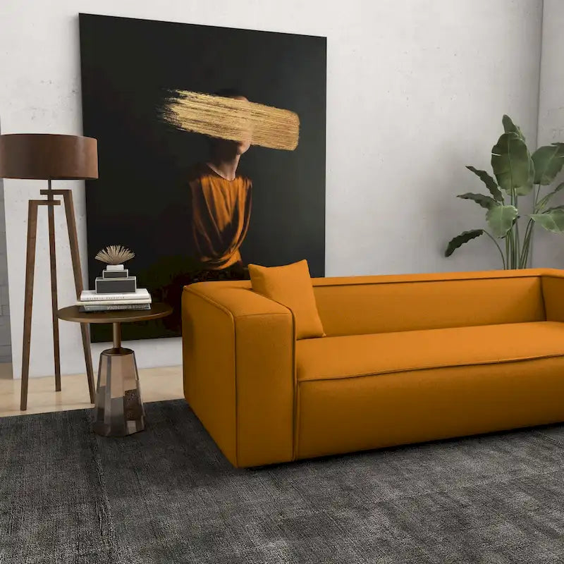 Mid Century Modern Furniture Style French Boucle Living Room Sofa
