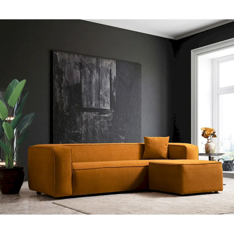 Mid Century Modern Furniture Style French Boucle Living Room Sofa