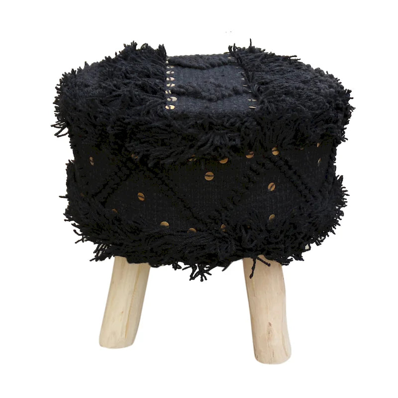 Handcrafted Boho Fabric Stool