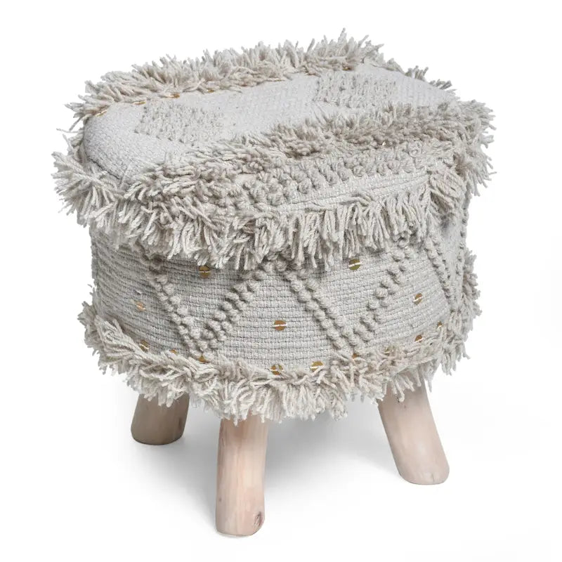 Handcrafted Boho Fabric Stool