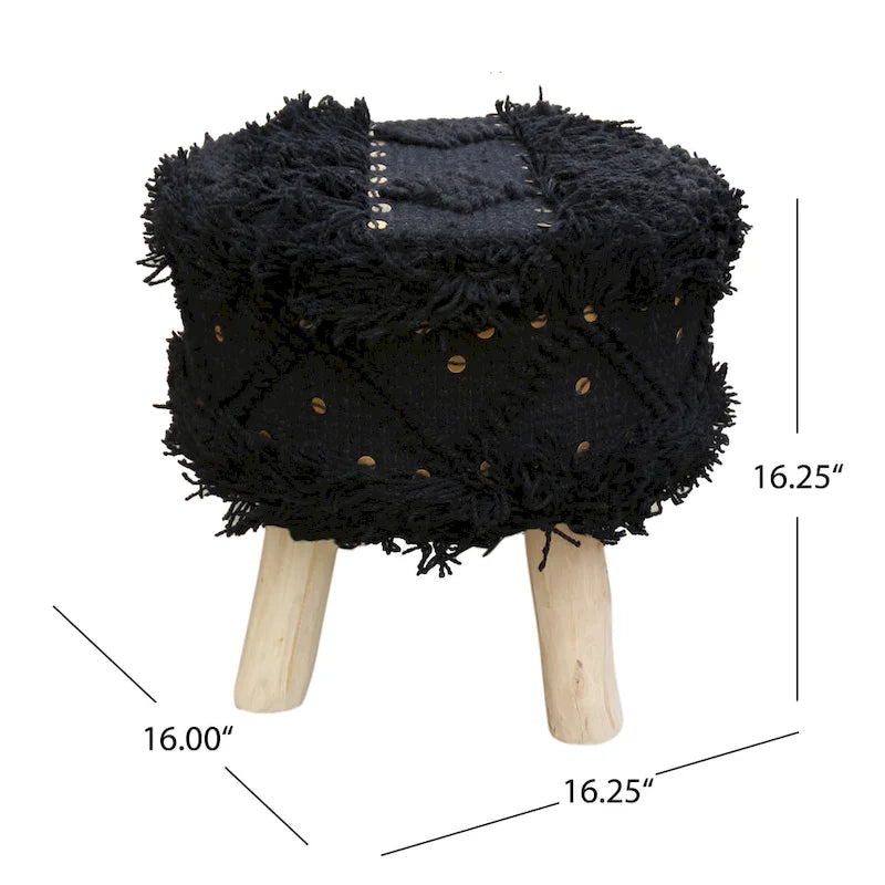 Handcrafted Boho Fabric Stool