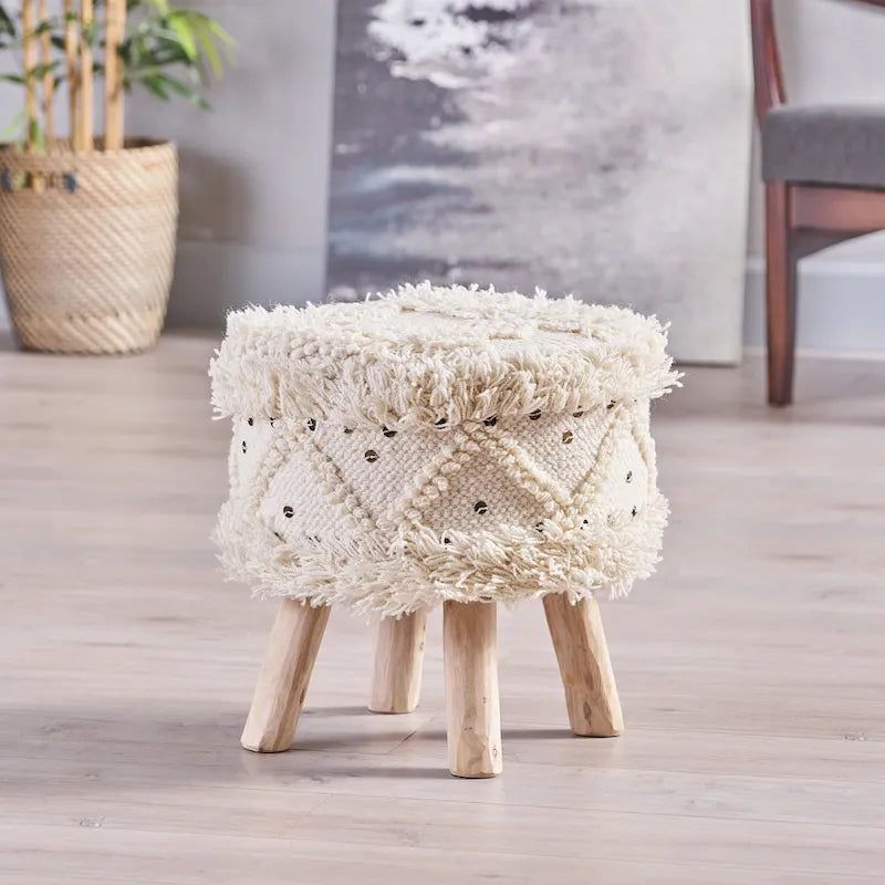 Handcrafted Boho Fabric Stool