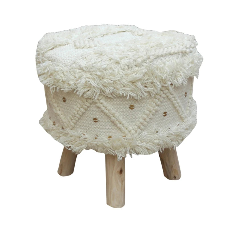 Handcrafted Boho Fabric Stool