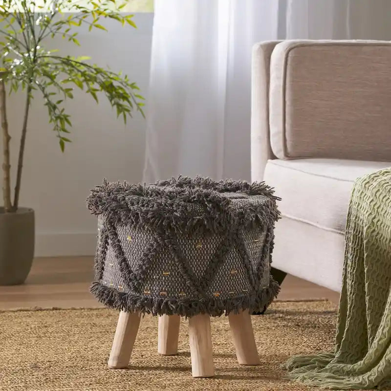Handcrafted Boho Fabric Stool