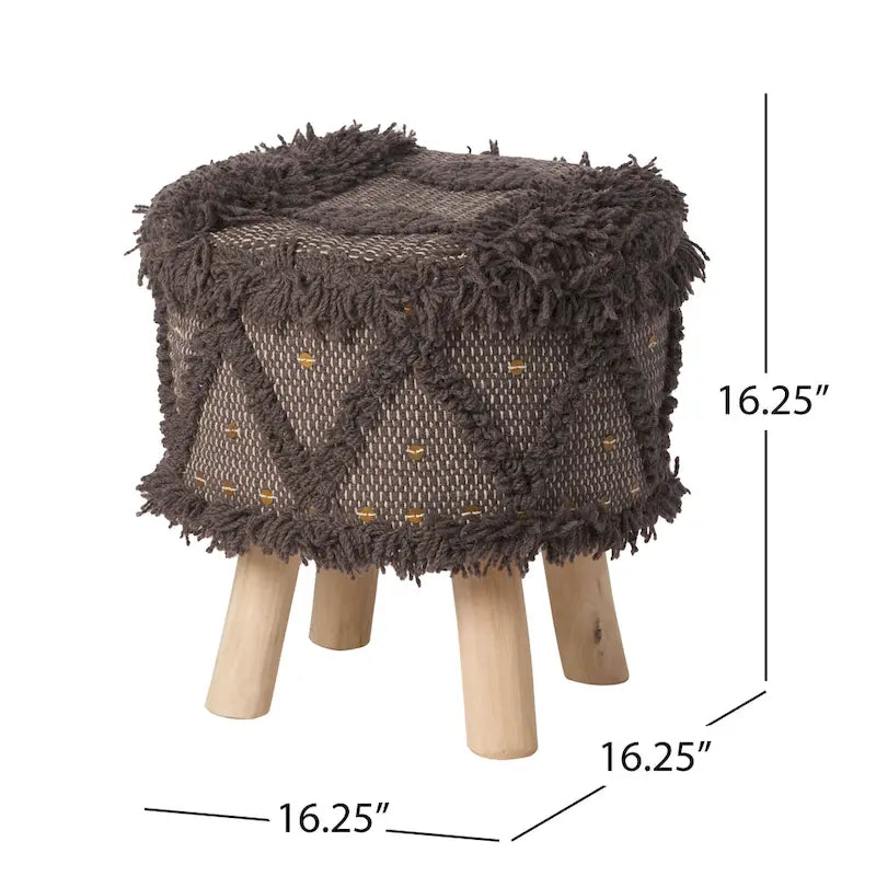 Handcrafted Boho Fabric Stool