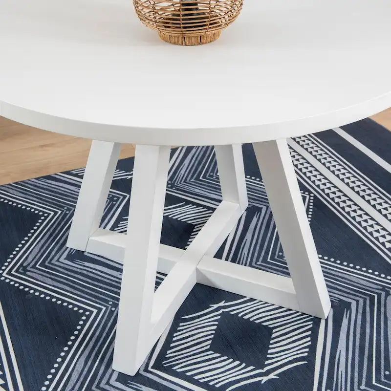 White Round Dining Table