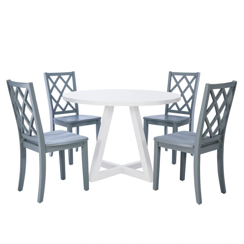 White Round Dining Table