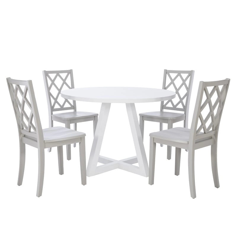 White Round Dining Table