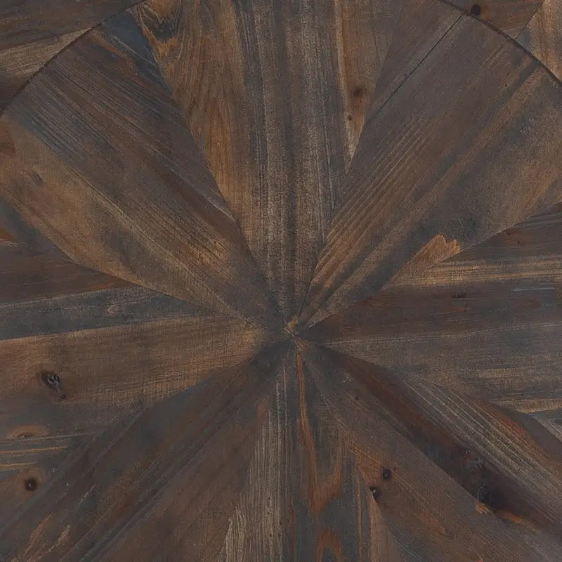 Modern Rustic Farmhouse Reclaimed Wood Round Side Table