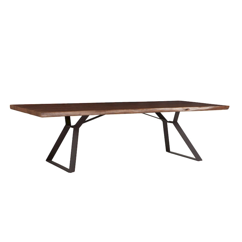 106-Inch Acacia Wood Dining Table in Walnut Finish