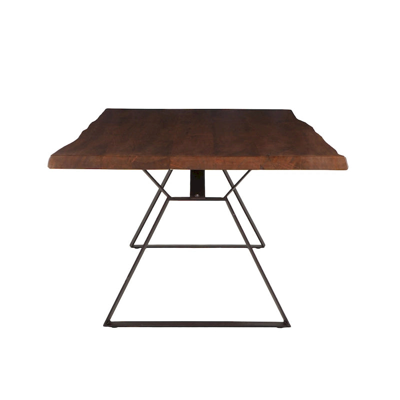 106-Inch Acacia Wood Dining Table in Walnut Finish