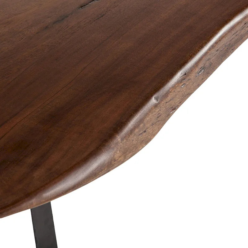 106-Inch Acacia Wood Dining Table in Walnut Finish