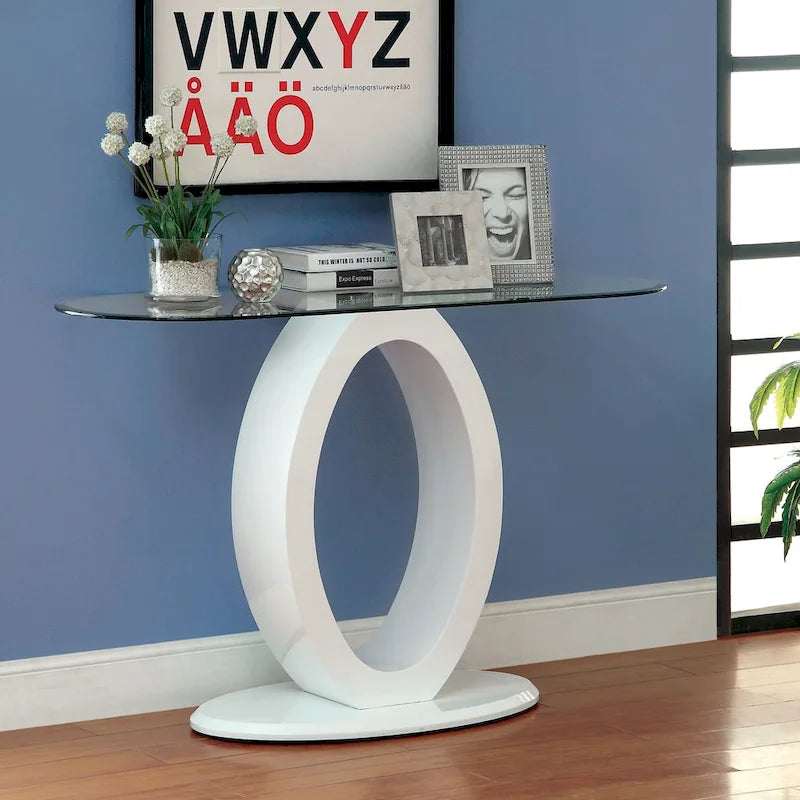 Modern 47-inch Wood O-shaped Base Sofa Table