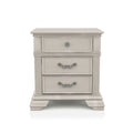 Traditional Wood 2-Drawer Nightstand with USB Charger