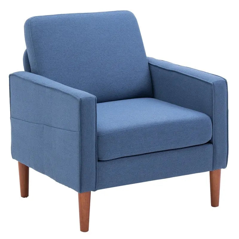 Solid Wood Legs Nuclear Bomb Single Seat Accent Chair