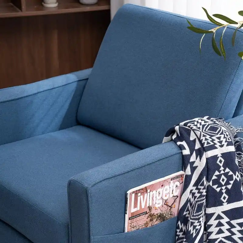 Solid Wood Legs Nuclear Bomb Single Seat Accent Chair