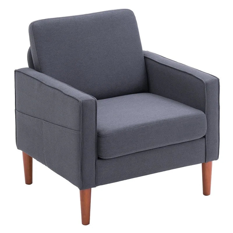 Solid Wood Legs Nuclear Bomb Single Seat Accent Chair