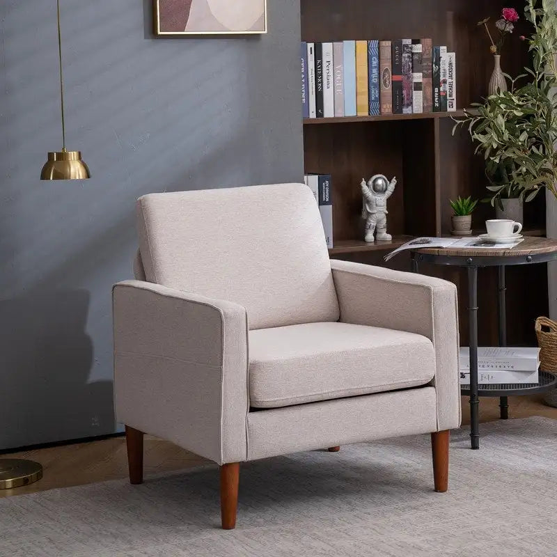 Solid Wood Legs Nuclear Bomb Single Seat Accent Chair