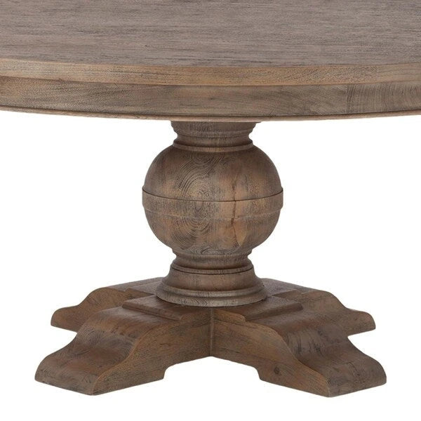 Grey Weathered Teak 54-inch Round Dining Table