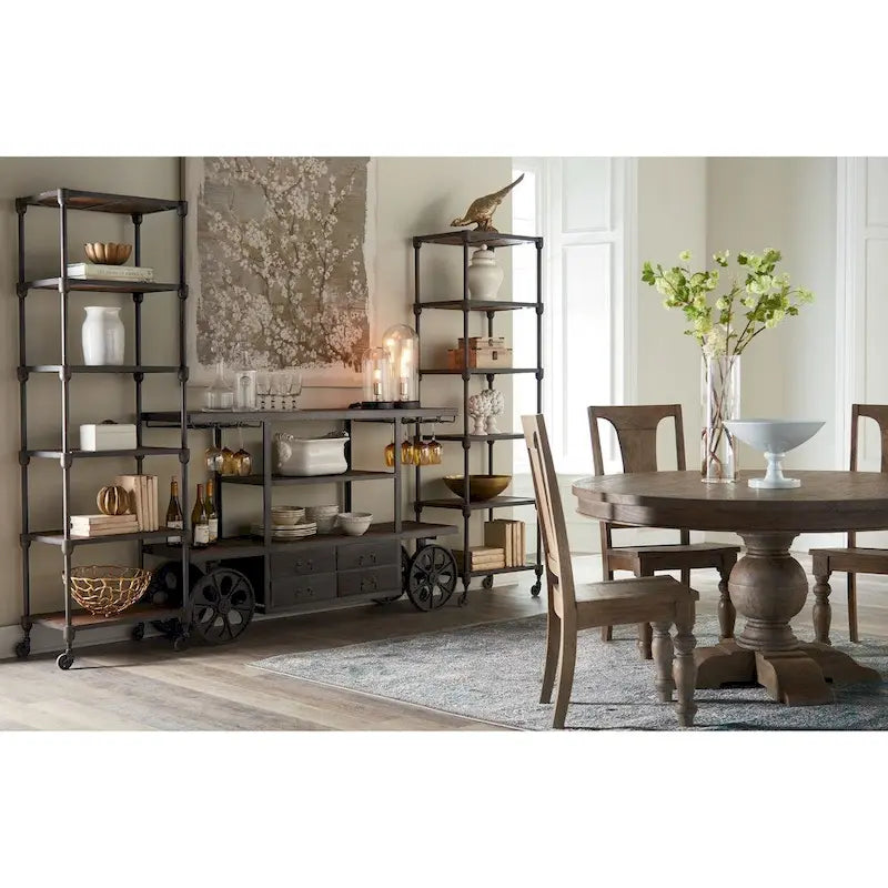 Grey Weathered Teak 54-inch Round Dining Table