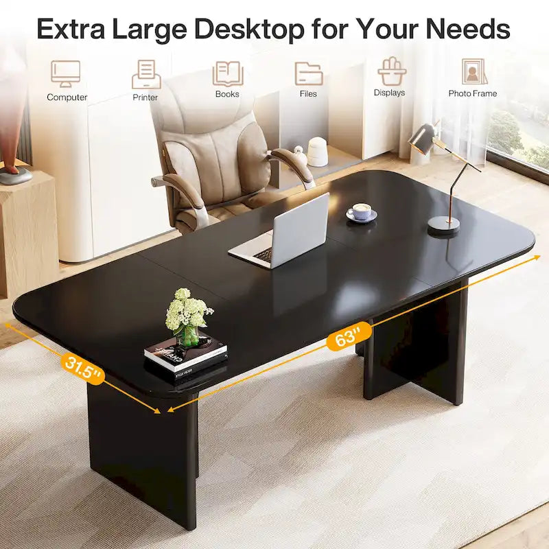 Executive Desk, Large Computer Desk Modern Home Office Desk