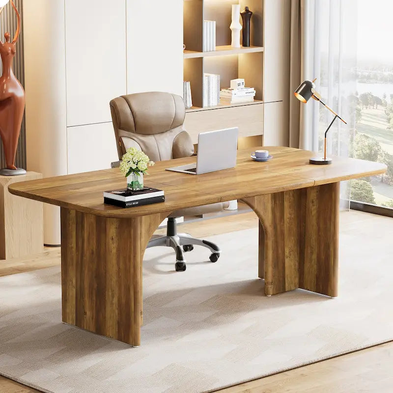 Executive Desk, Large Computer Desk Modern Home Office Desk