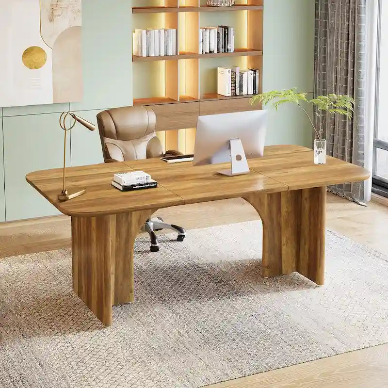 Executive Desk, Large Computer Desk Modern Home Office Desk