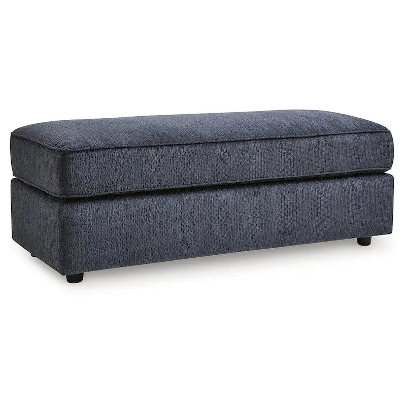 Blue Oversized Accent Ottoman