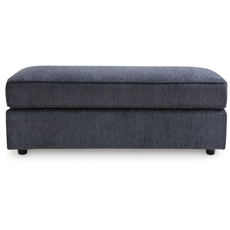 Blue Oversized Accent Ottoman