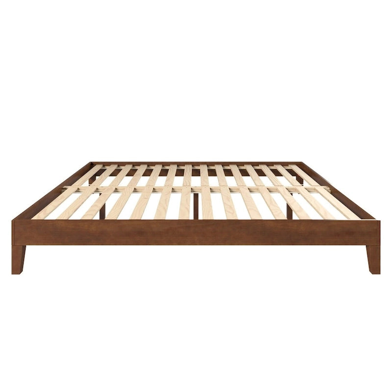 Modern Elegant King Platform Bed Wood Material