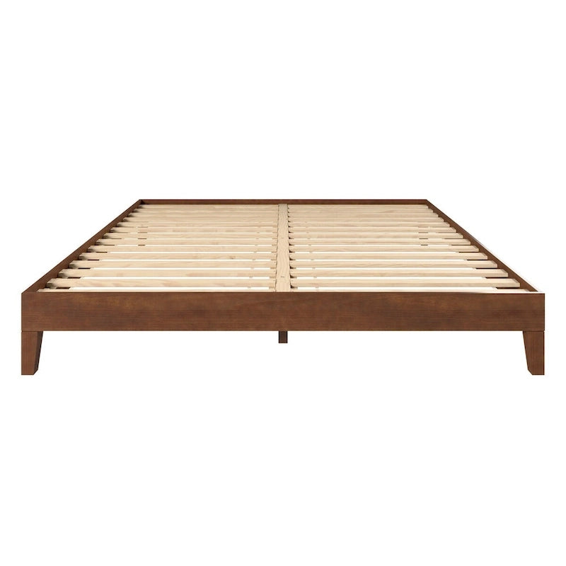 Modern Elegant King Platform Bed Wood Material